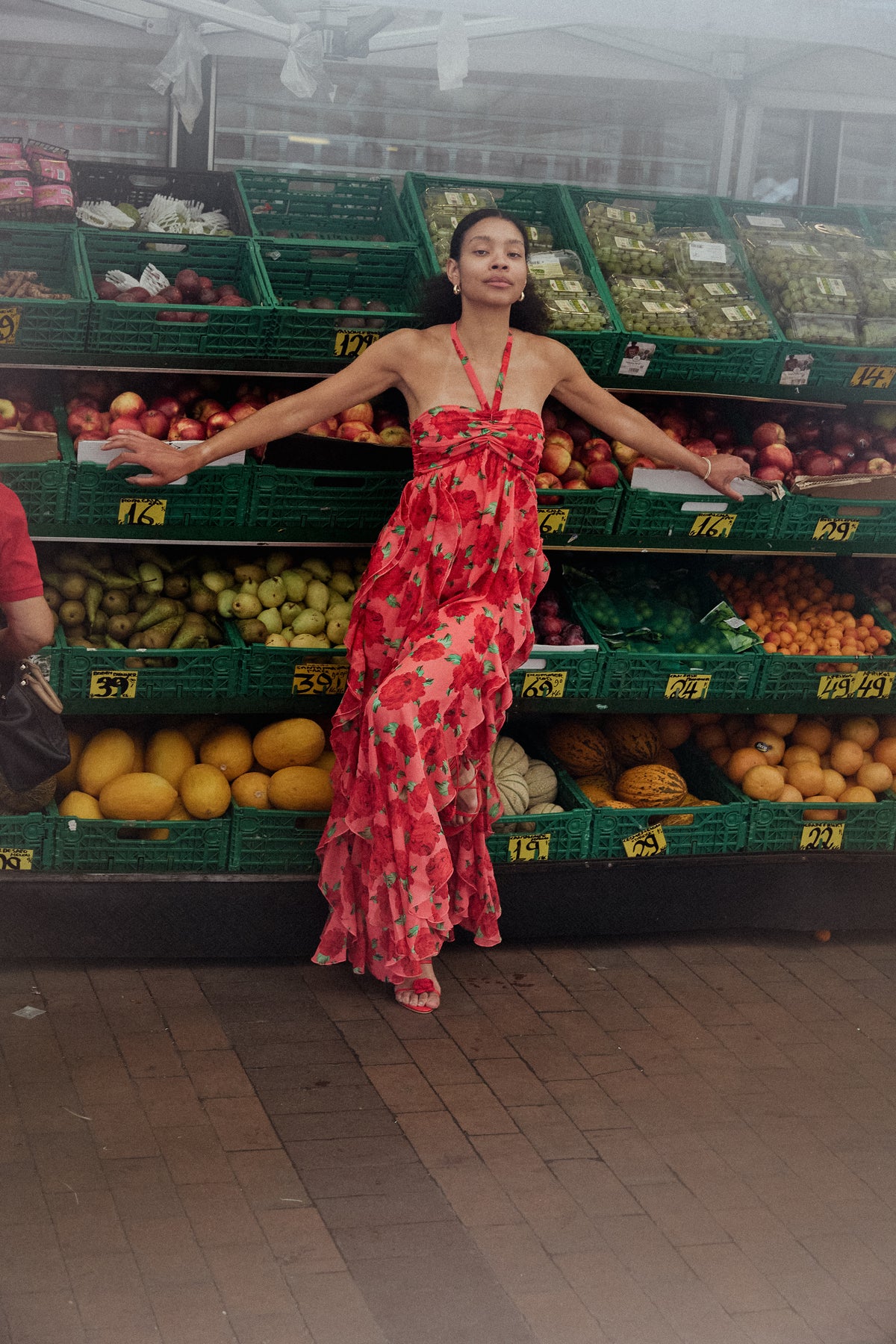 Valentina Dress - Coral Roses