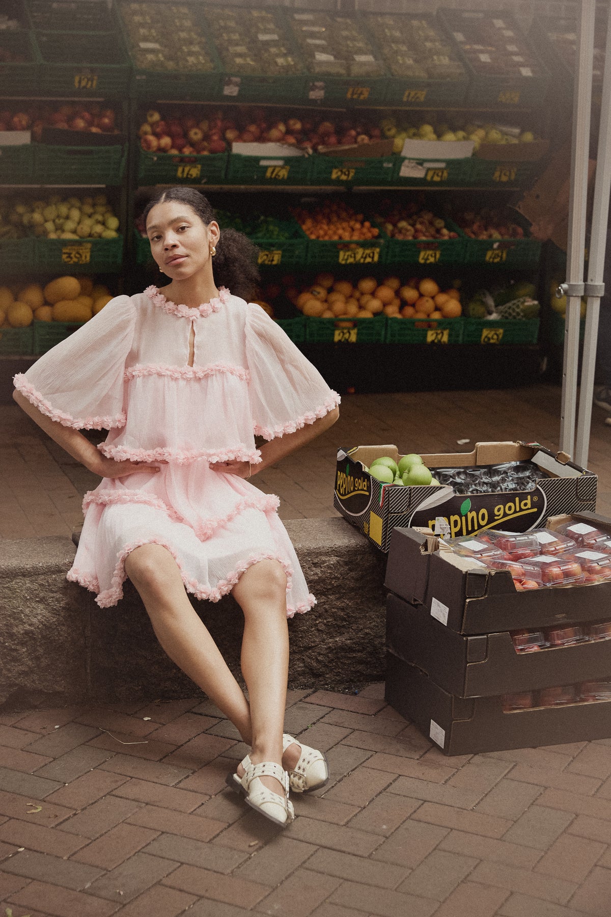 Flow Dress - Carmine Rose
