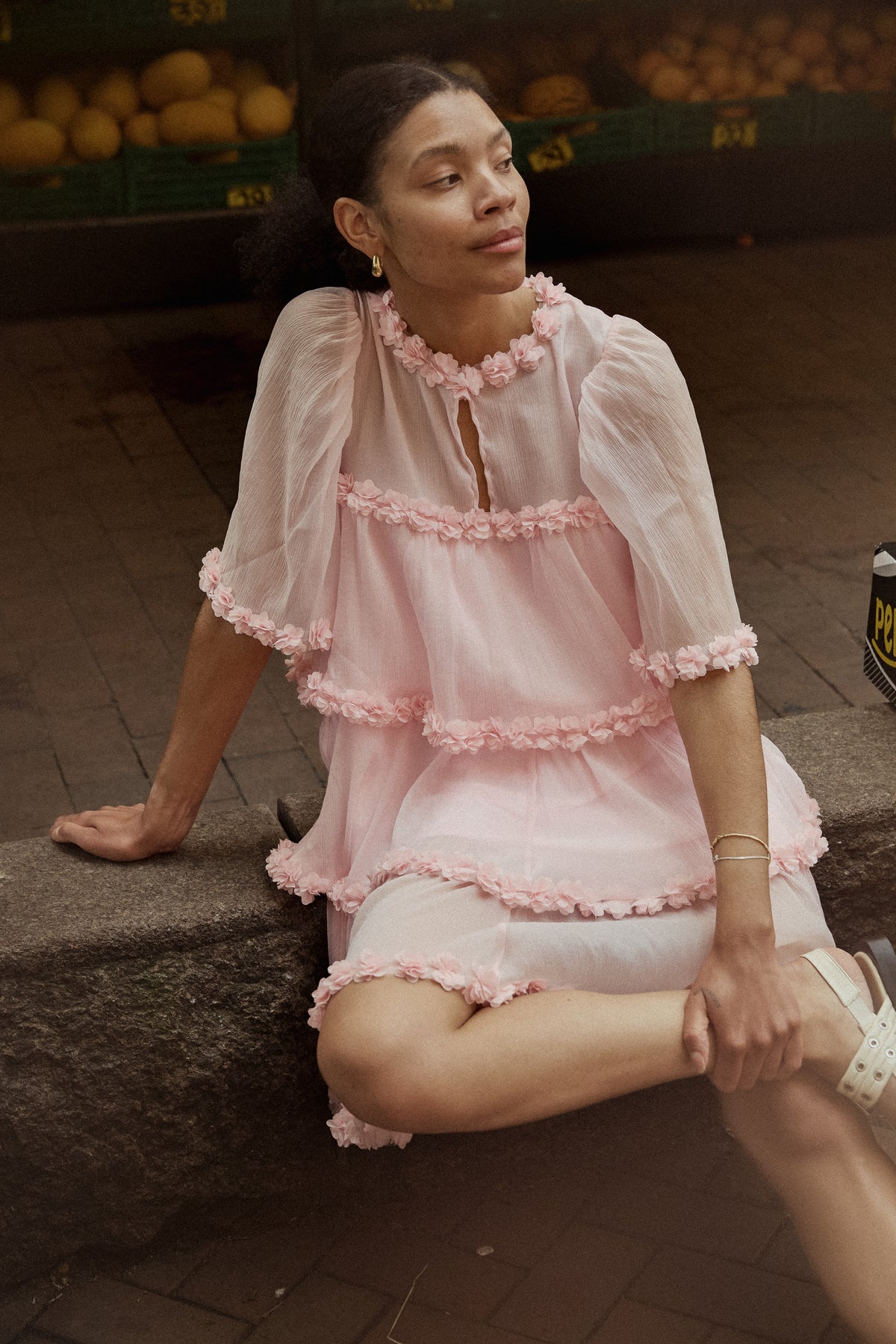 Flow Dress - Carmine Rose