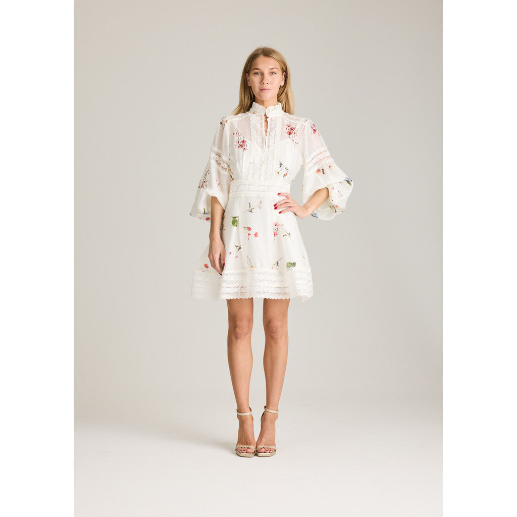 Aliah Garden Dress - White Garden