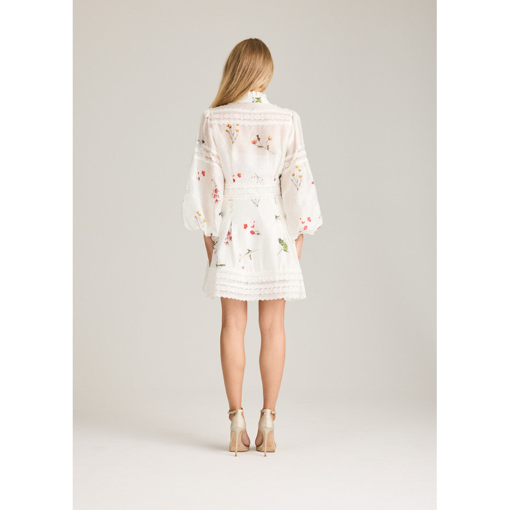 Aliah Garden Dress - White Garden