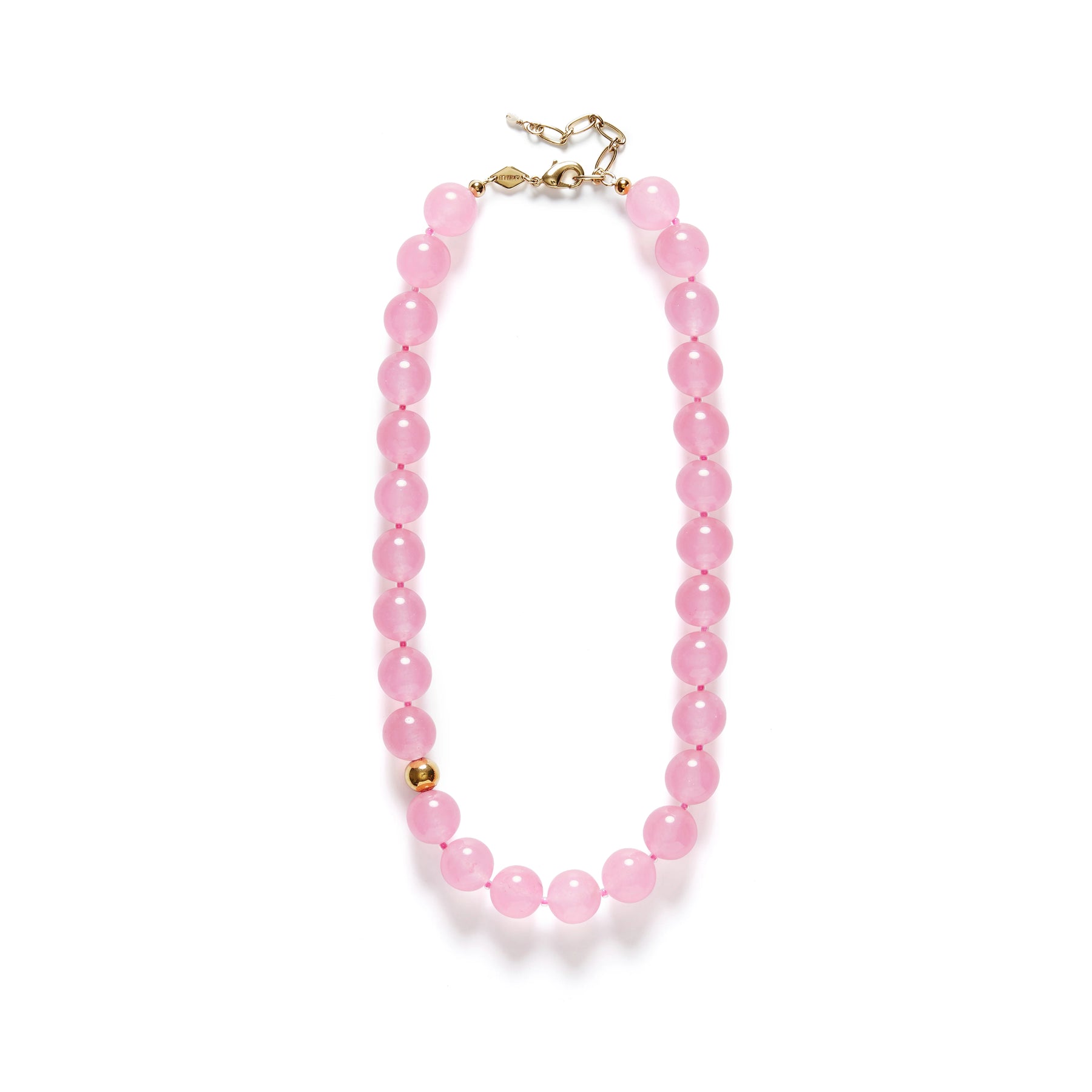 Pink Bubbles Necklace - Gold