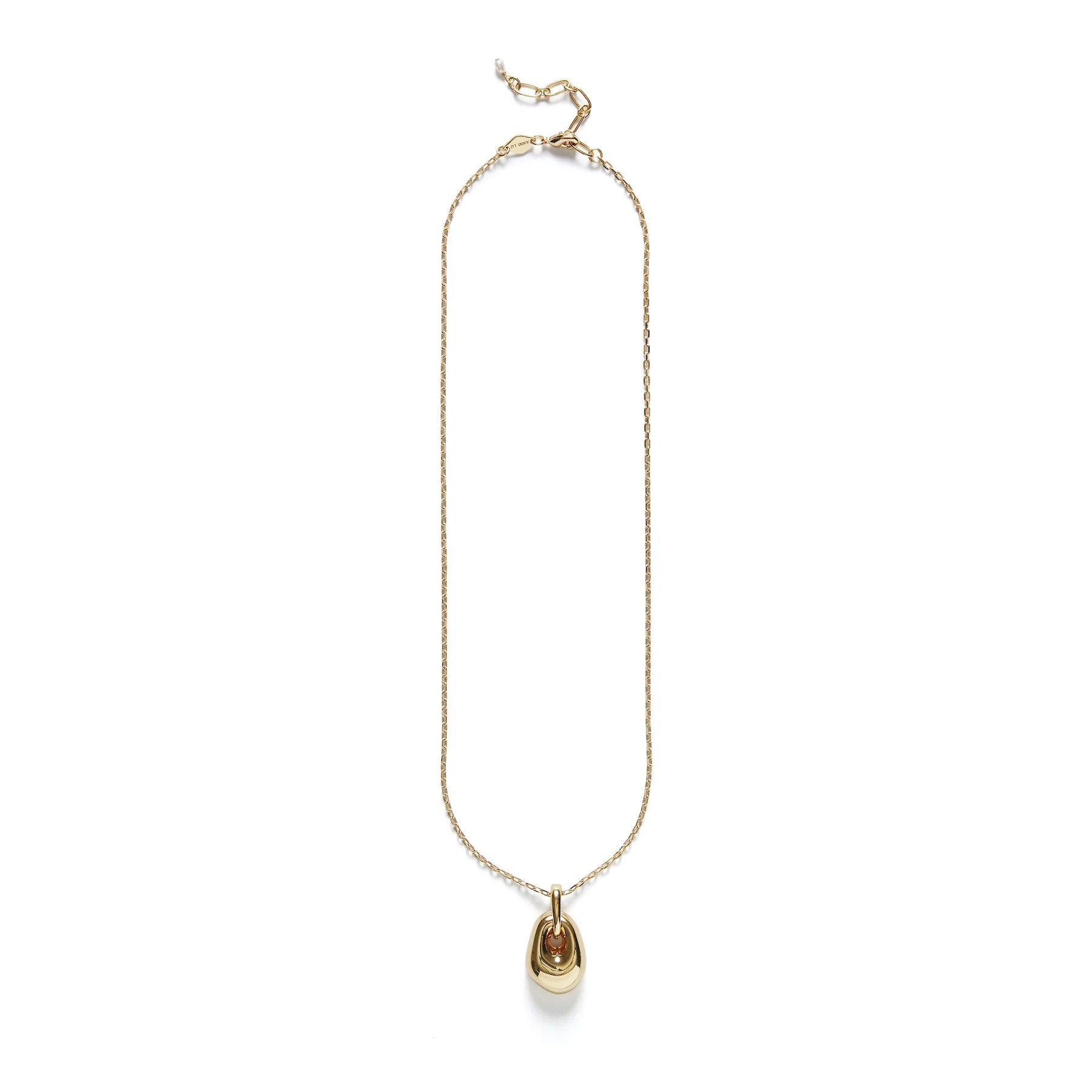 Golden Pebble Necklace - Guld
