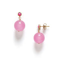 Pink Bubbles Earring - Gold
