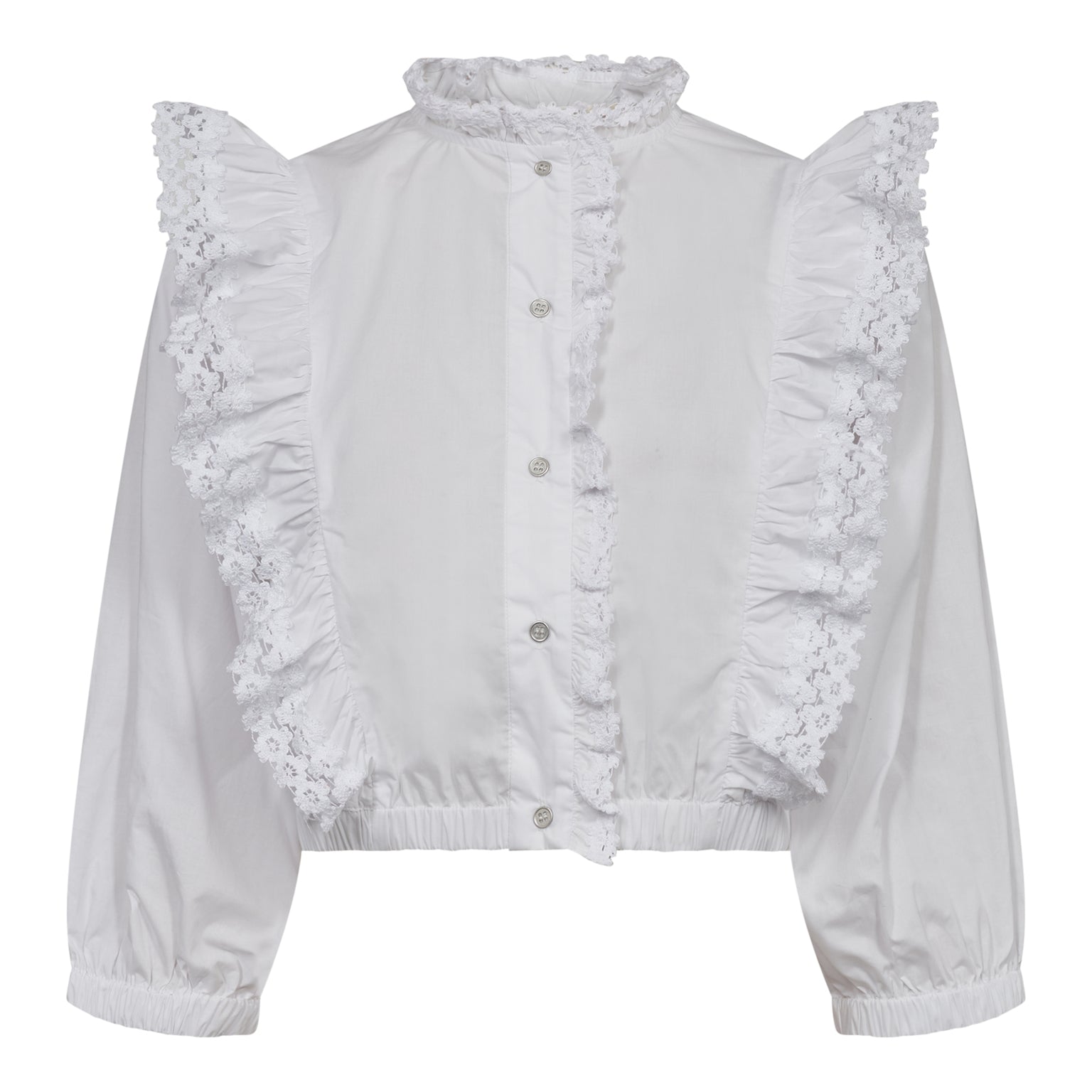 LaceyCC Frill Shirt - White