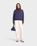 Vendome Embroidered Quarter Zip - Dark Navy