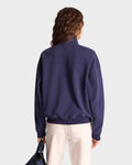 Vendome Embroidered Quarter Zip - Dark Navy