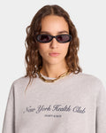 Ny Health Club Crewneck - Heather Gray