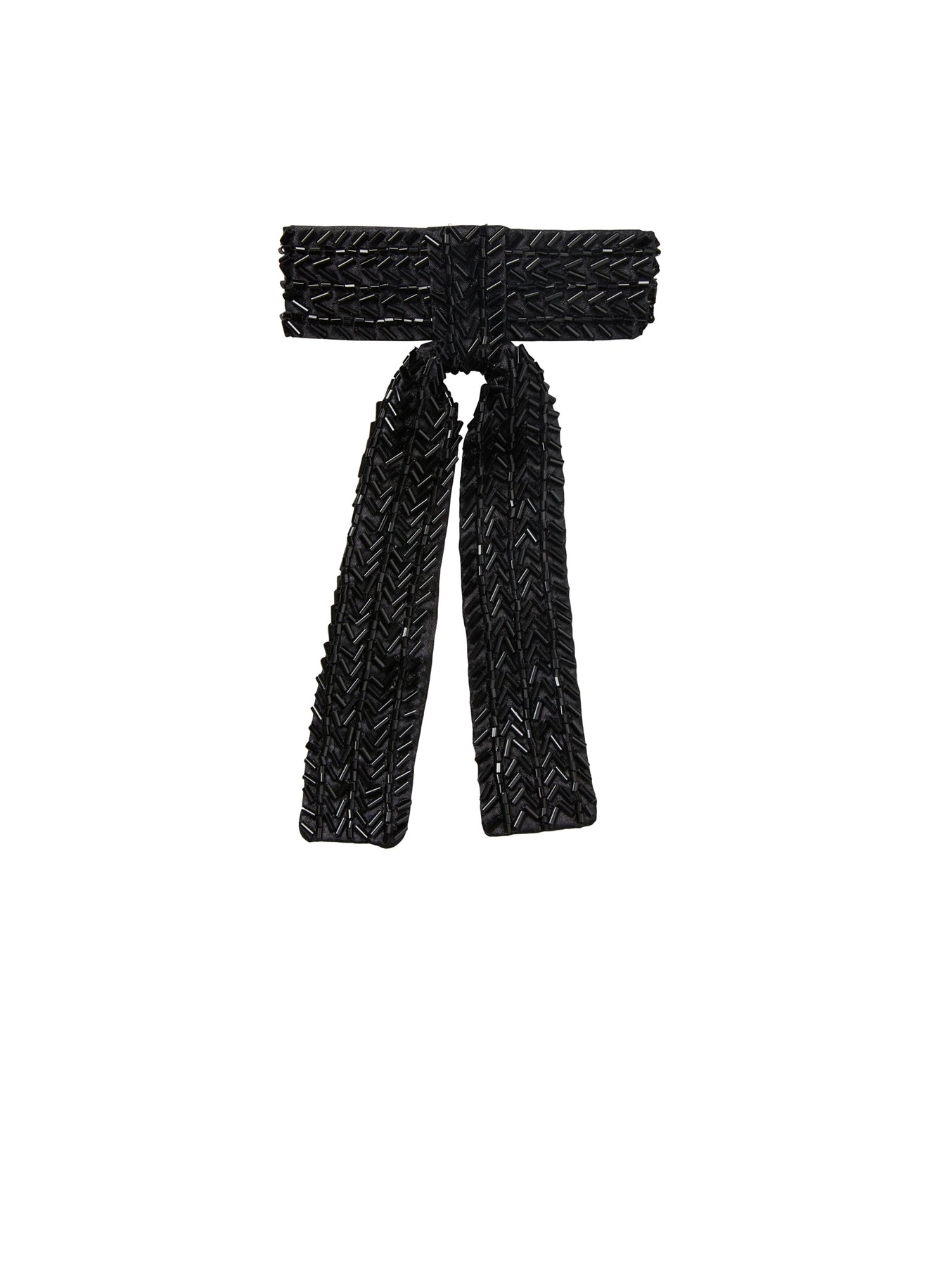 Merry Beaded Bow - Black