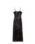byTiMo Sequins Strap Dress - Svart