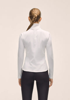 Serene Half Zip Long Sleeve - White