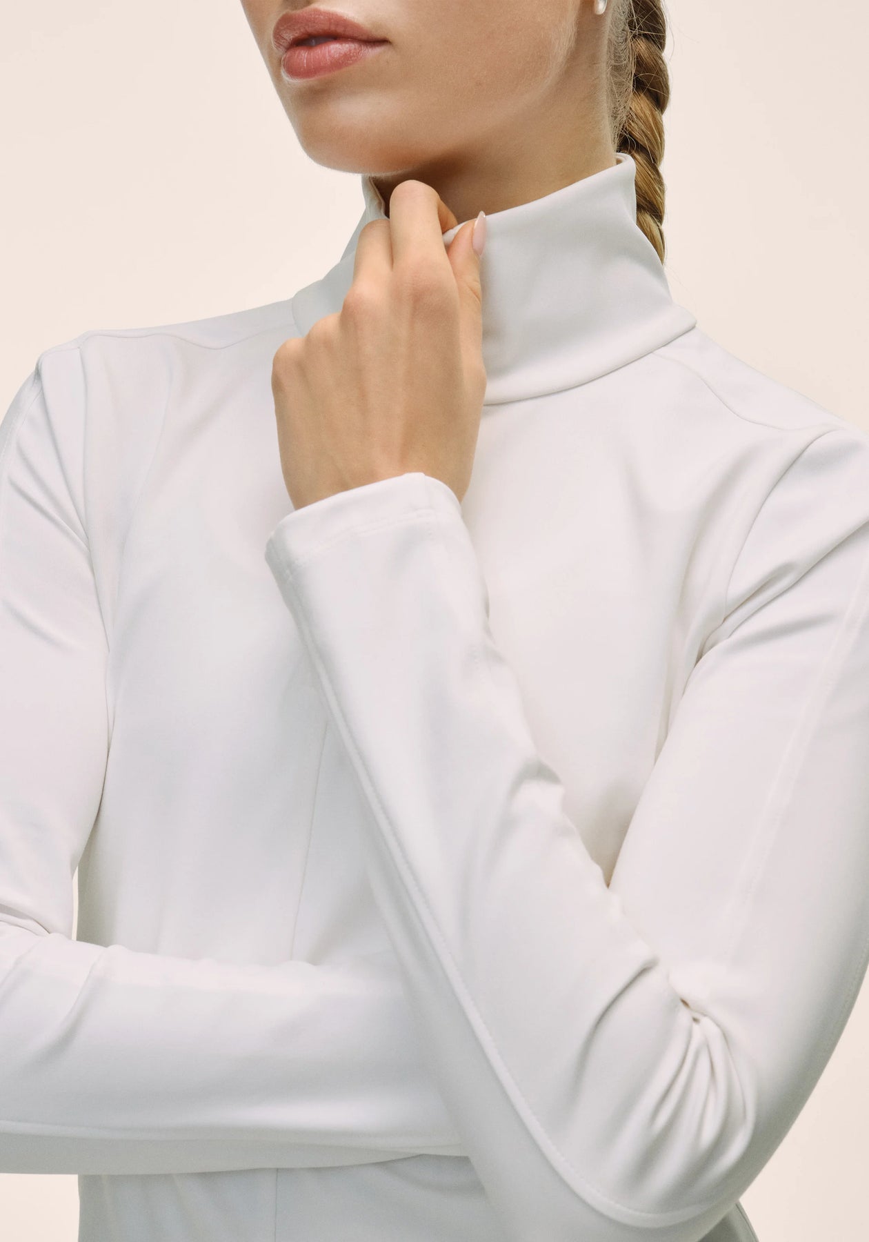 Serene Half Zip Long Sleeve - Vit