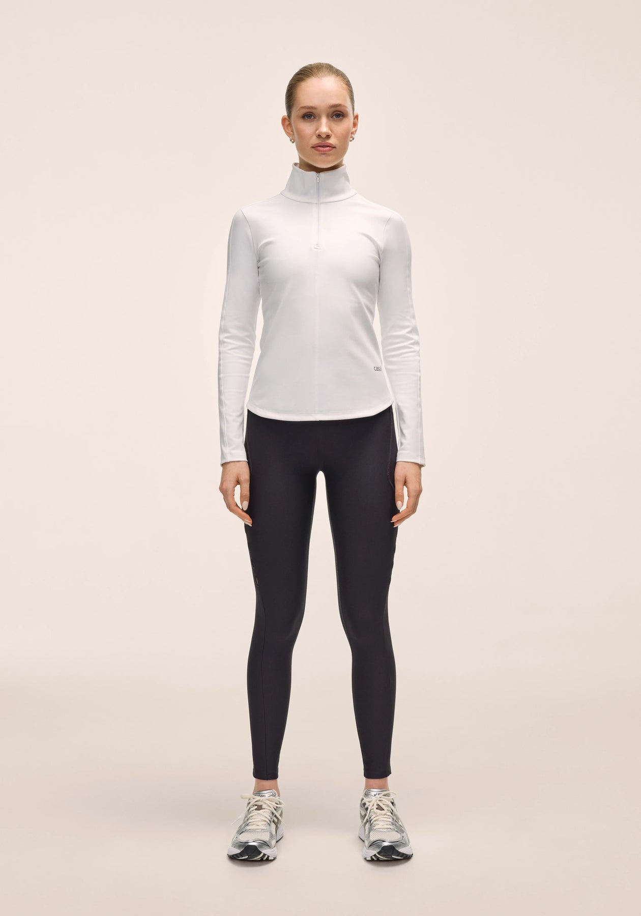 Serene Half Zip Long Sleeve - Vit