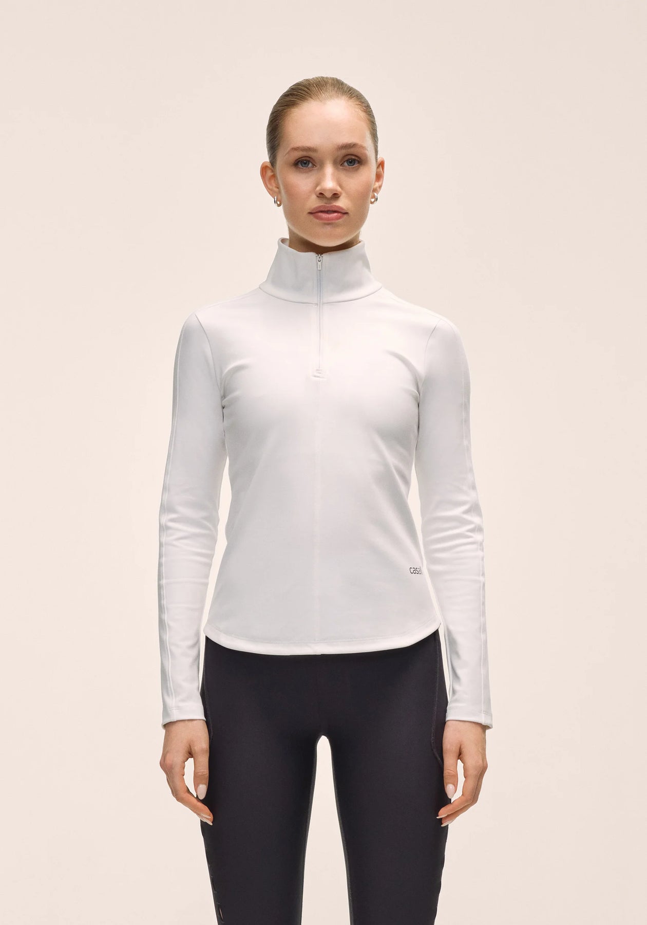 Serene Half Zip Long Sleeve - Vit