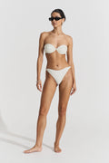 Twisted Bikini Bottom - Pearl White