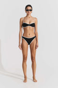 Ribbed Bikini Bottom - Svart