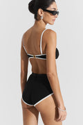 Ribbad bikinitopp - Svart