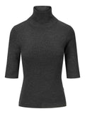 Melly Merino Tee - Mörkgrå Melerad