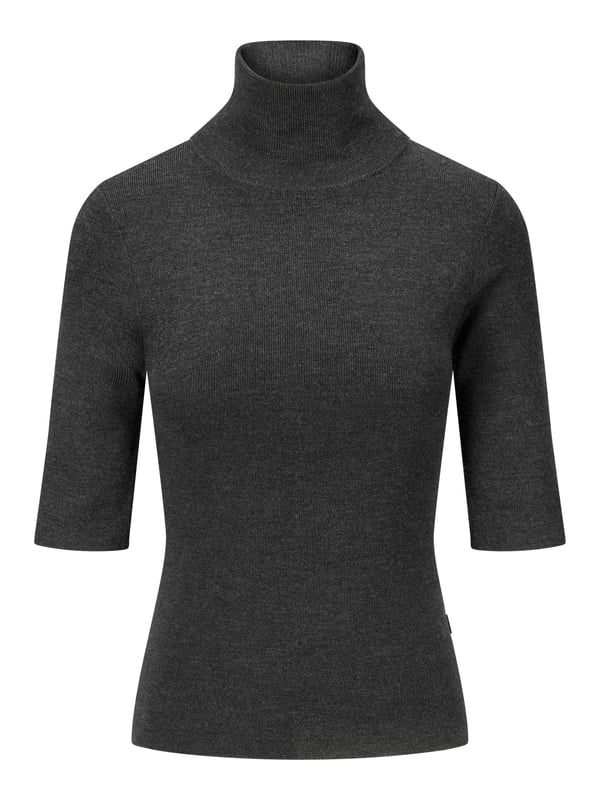 Melly Merino Tee - Mörkgrå Melerad