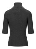 Melly Merino Tee - Mörkgrå Melerad