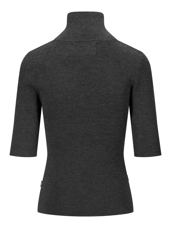Melly Merino Tee - Mörkgrå Melerad