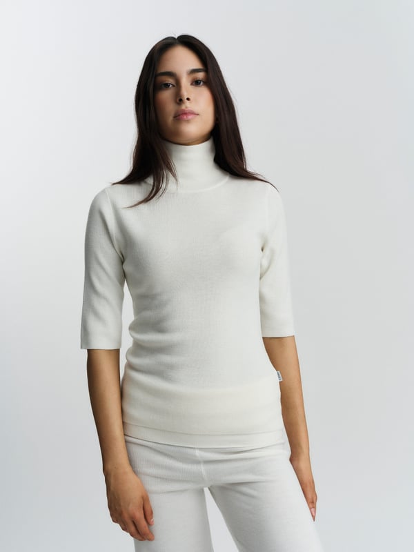 Melly Merino Tee - Vit