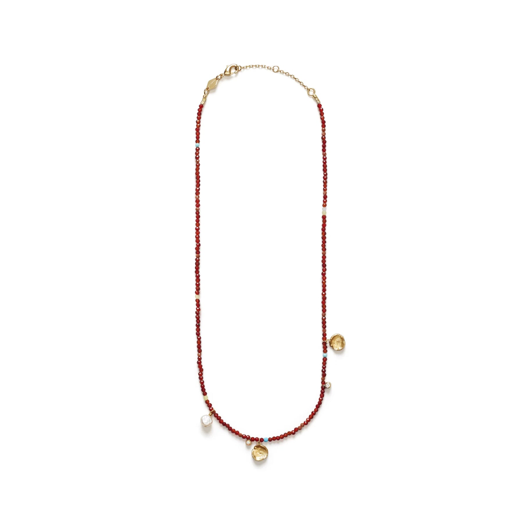Maroon Harmony Halsband - Guld