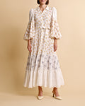 Cotton Slub Shirt Dress - Flower Combo