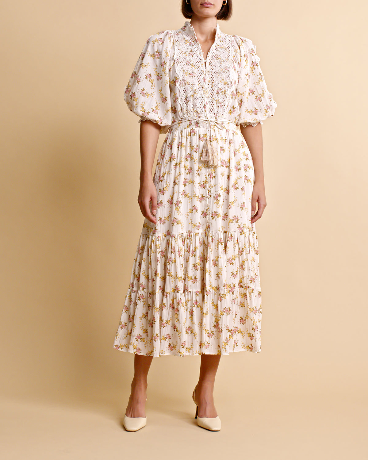 Cotton Slub Midi Dress - Vinyl Wallpaper