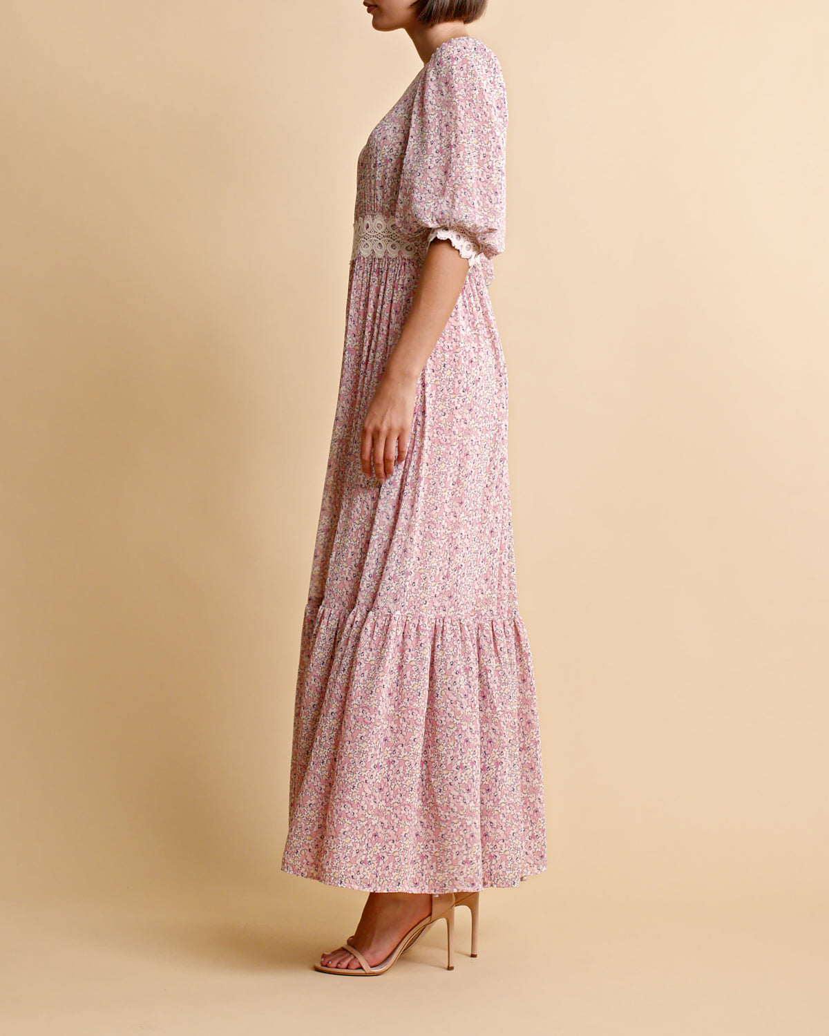 Georgette Lace Gown - Daisies