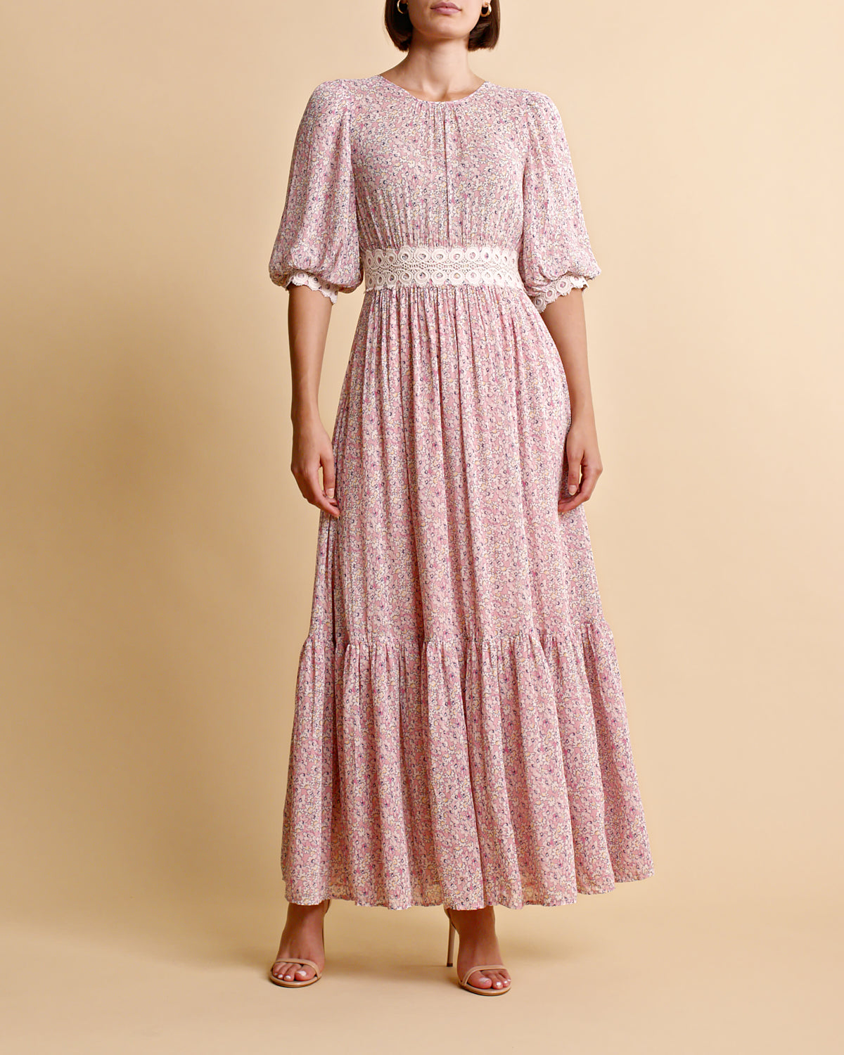 Georgette Lace Gown - Daisies