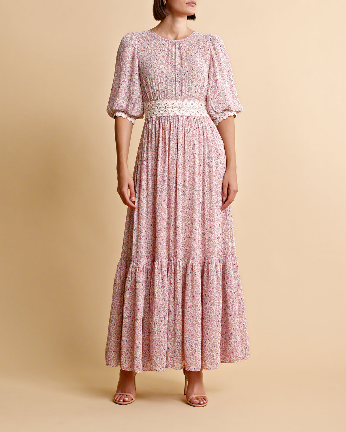 Georgette Lace Gown - Daisies