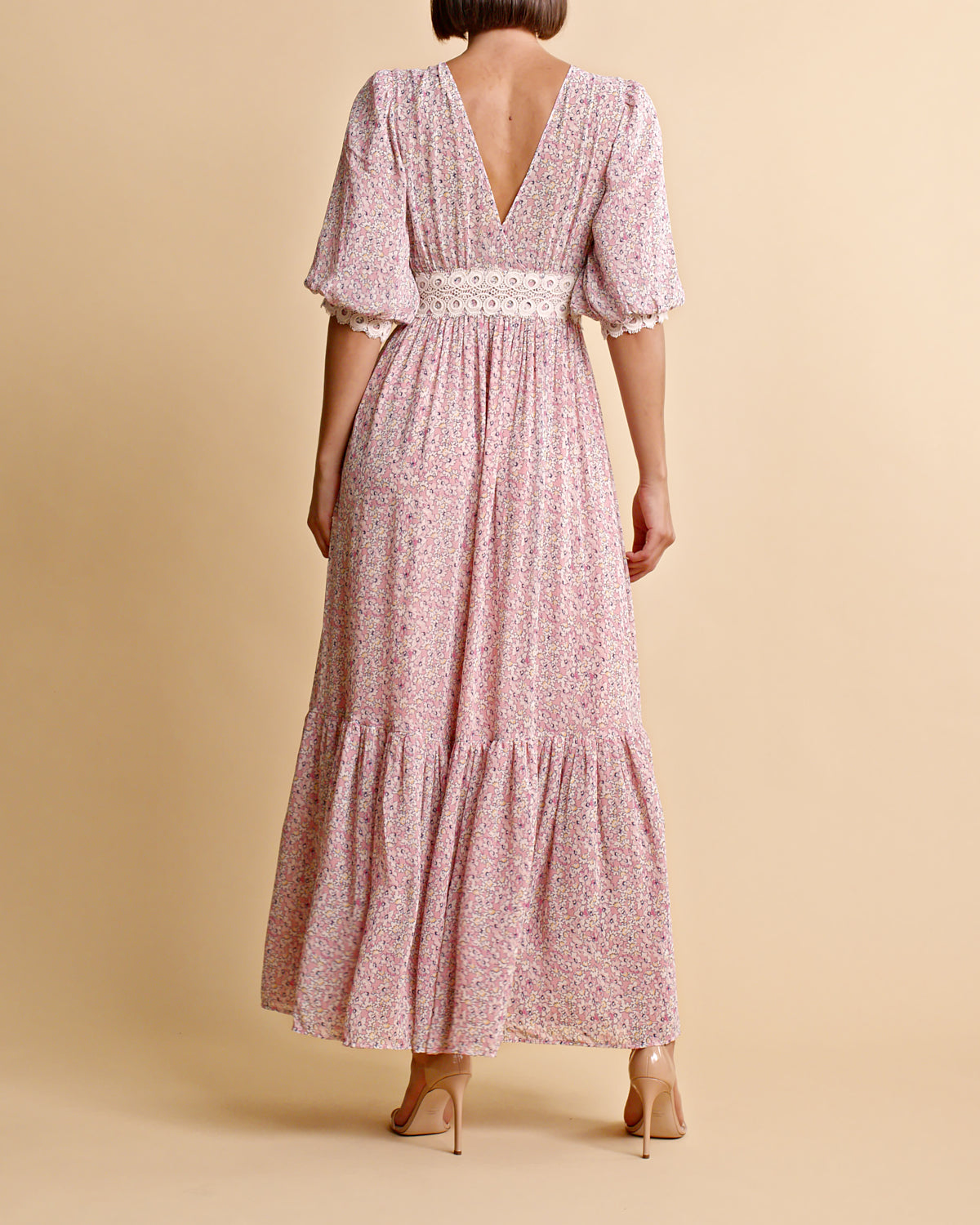 Georgette Lace Gown - Daisies