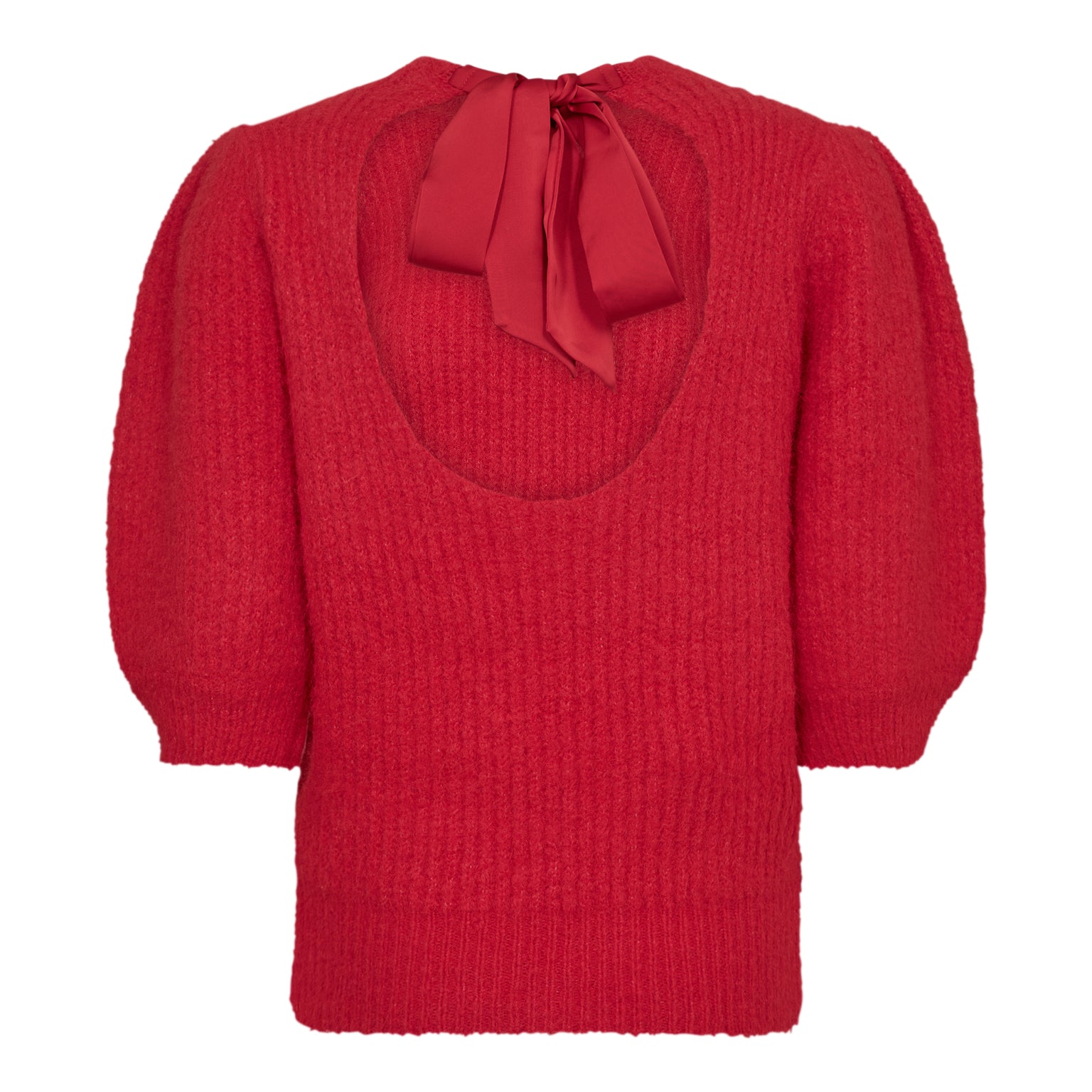 Coraliecc Bow Rib Knit - Flame