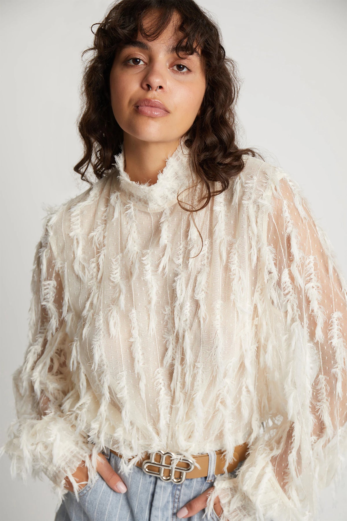 Skallo Blus - Creme