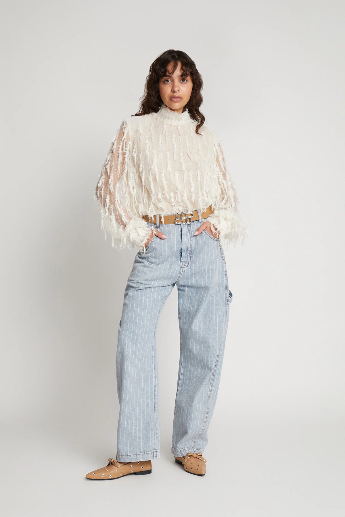 Skallo Blus - Creme