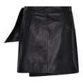 Phoebecc Leather Bow Skirt - Black