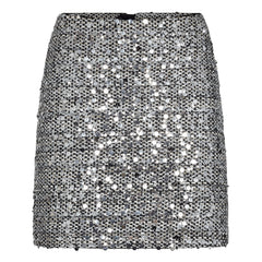 Bouclecc Sequin Mini Skirt - White Black