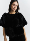 Mone Velour Top - Svart