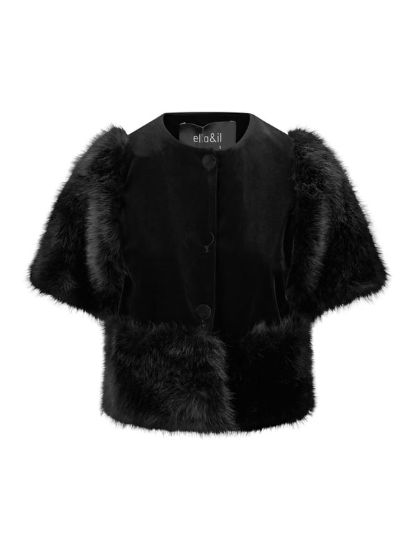 Mone Velour Top - Svart