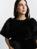 Mone Velour Top - Svart