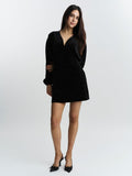 Philo Stud Velour Dress - Svart