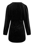 Philo Stud Velour Dress - Svart