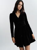 Philo Stud Velour Dress - Svart