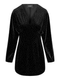 Philo Stud Velour Dress - Svart