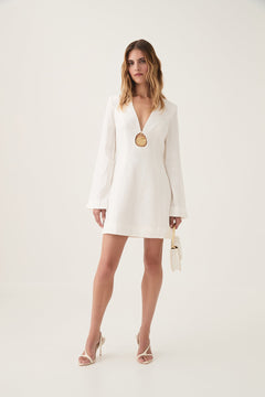Bettina Pendant Mini Dress - Ivory