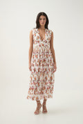 Becoming Bow Back Midi Dress - Flora Natura