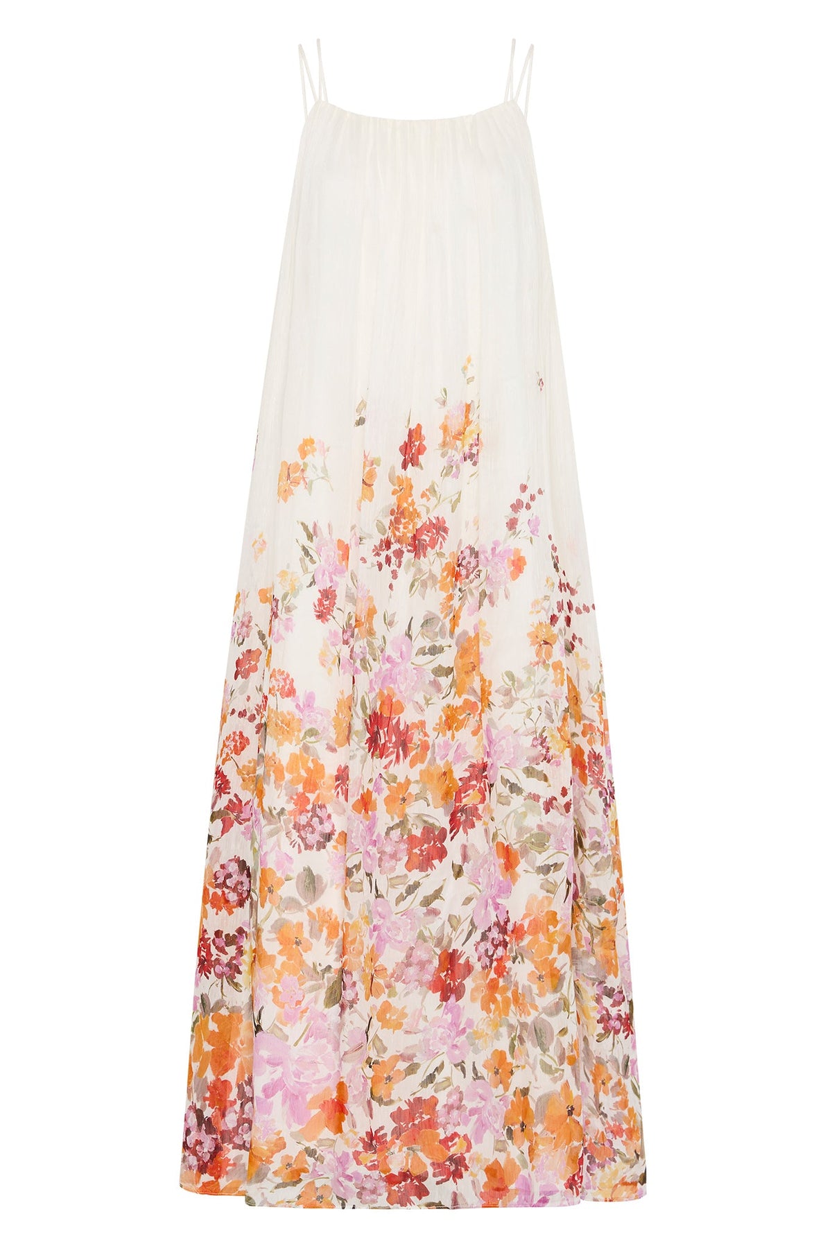 Boeri Border Print Midi Dress - Flora Natura