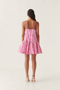 Willow Sweetheart Mini Dress - Dappled Flame