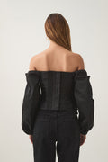 Parallels Spiral Top - Svart